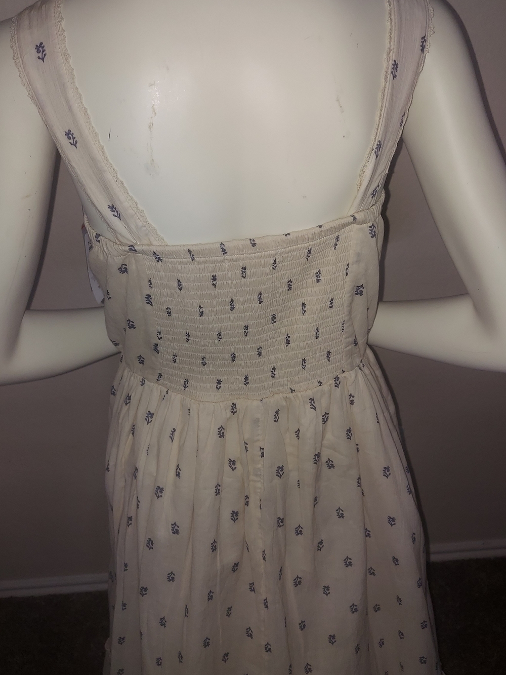 torrid Cream Floral Tie-Front Midi Dress - Picture 6 of 12
